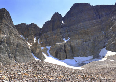 Ice snow and mountain peaks