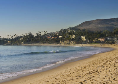 Beach town sand in the afternoon sun