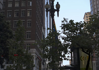 Morning city street