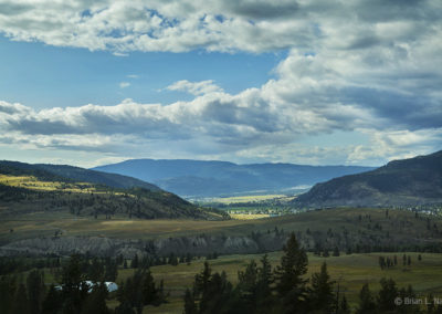 Country view and dramatic clouds