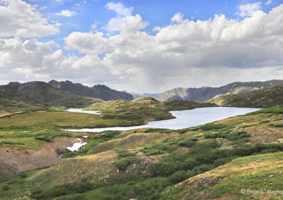 High country pastures and mountain lakes