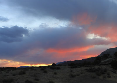 Last light over the desert