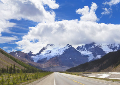 Road to mountain glaciers